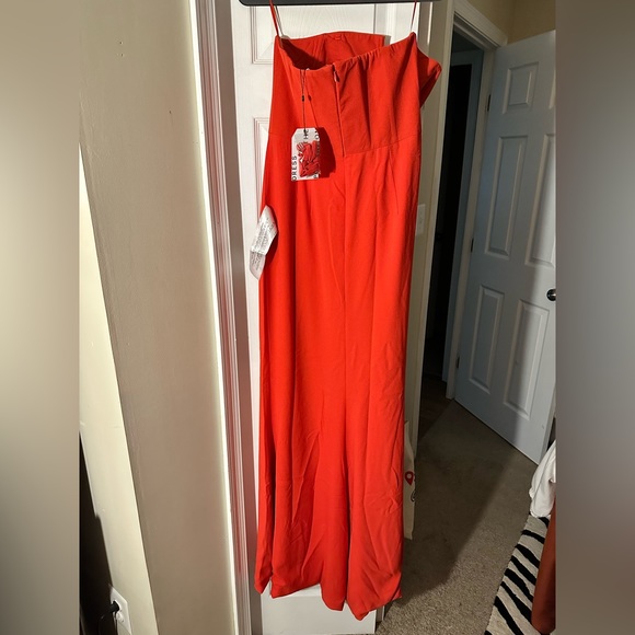 DRESS THE POPULATION Fernanda Strapless Evening Gown in Poppy Size Large NWT - Picture 7 of 9